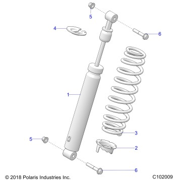 SUSPENSION, SHOCK, FRONT - A23SVA85A3 (C102009)