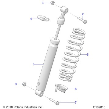 SUSPENSION, SHOCK, REAR - A23SVA85A3 (C102010)