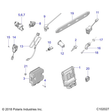 ELECTRICAL, SWITCHES, SENSORS, ECU and CONTROL MODULES - A20SXZ95AG/CAG (C102027)