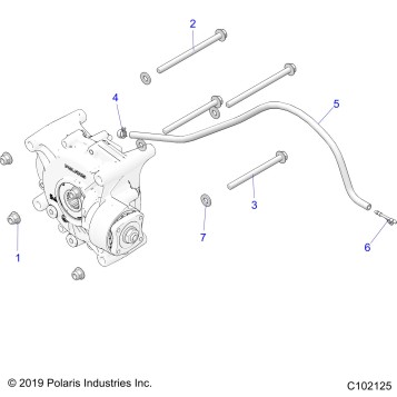 DRIVE TRAIN, GEARCASE MOUNTING, REAR - A23SVA85A3 (C102125)