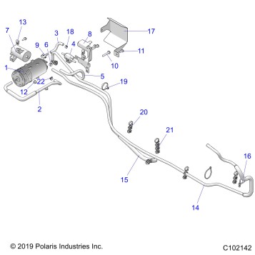 FUEL SYSTEM, FUEL TANK ASM., EVAP - A22SDE57B4 (C102142)