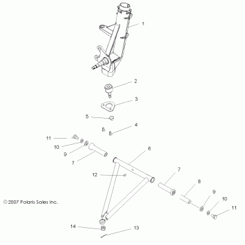 SUSPENSION, FRONT and A-ARM MOUNTING - A08CA32AA (49ATVAARM08BOSS)