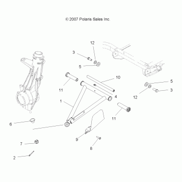 SUSPENSION, A-ARM and STRUT MOUNTING - A08BG50AA (49ATVAARM08SCRAM)
