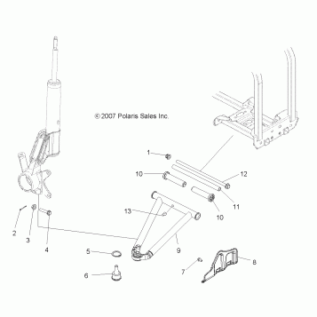 SUSPENSION, A-ARM and STRUT MOUNTING - A08LH27AW/AX/AZ (49ATVAARM08SP300)