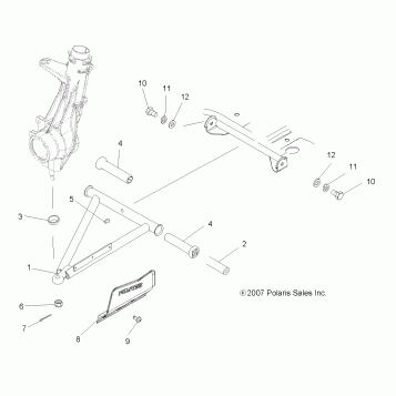 SUSPENSION, A-ARM and STRUT MOUNTING - A12MH50FF/FX/FY  (49ATVAARM08SP500)