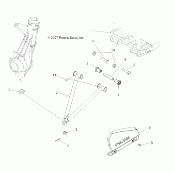 SUSPENSION, A-ARM and STRUT MOUNTING - A08DN50EA (49ATVAARM08SPX25)