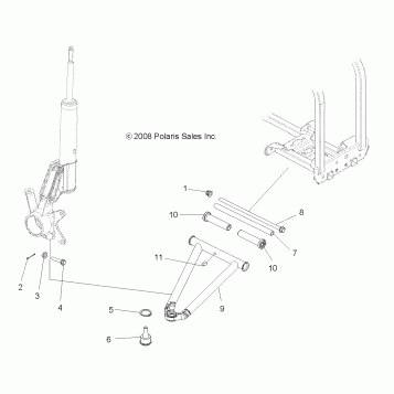 SUSPENSION, A-ARM and STRUT MOUNTING - A11LB27AA (49ATVAARM09SP400)