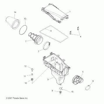 ENGINE, AIR INTAKE SYSTEM - A11GP52AA (49ATVAIRBOX08OUT525)