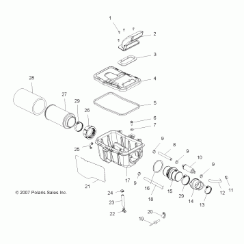 ENGINE, AIR INTAKE SYSTEM - A08BG50AA (49ATVAIRBOX08SCRAM)