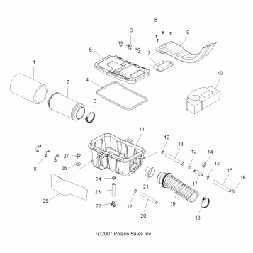 ENGINE, AIR INTAKE SYSTEM - A08MN50AF/AN/AQ/AR/AS/AT/AW/AX (49ATVAIRBOX08SP500EFI)