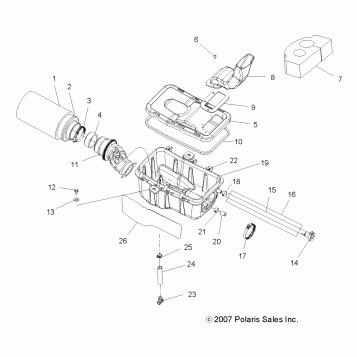 ENGINE, AIR INTAKE SYSTEM - A11CF76AA (49ATVAIRBOX08SP800EFI)