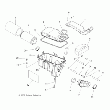 ENGINE, AIR INTAKE SYSTEM - A09DN50AB/AZ (49ATVAIRBOX08SPX25)