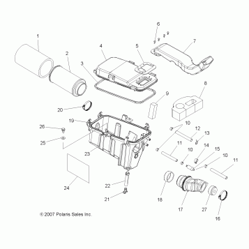 ENGINE, AIR INTAKE SYSTEM - A08TN50EA (49ATVAIRBOX08X2500QUAD)