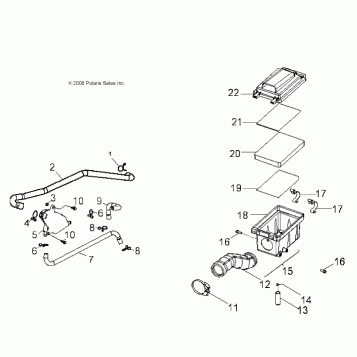 ENGINE, AIR INTAKE SYSTEM - A09KA05AB/AD (49ATVAIRBOX09OUT50)
