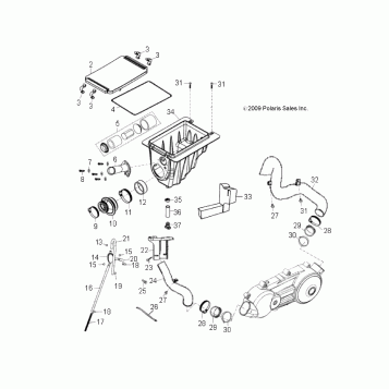 ENGINE, AIR INTAKE SYSTEM - A14PB20AF (49ATVAIRBOX10PHX)
