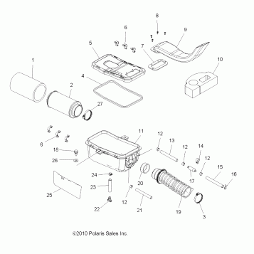 ENGINE, AIR INTAKE SYSTEM - A11MH46AX/AZ (49ATVAIRBOX11SP400)