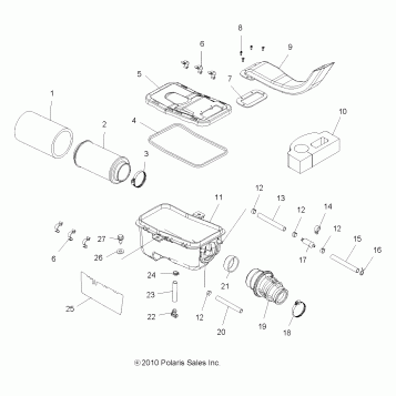 ENGINE, AIR INTAKE SYSTEM - A11MN50ET (49ATVAIRBOX11SP500TR)