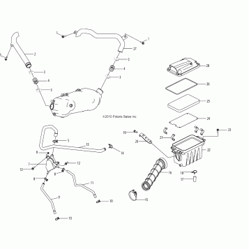 ENGINE, AIR INTAKE SYSTEM - A11KA09AB/AD (49ATVAIRBOX11SP90)