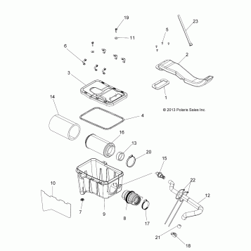 ENGINE, AIR INTAKE SYSTEM - A14DH57AA/AJ (49ATVAIRBOX14570TRG)