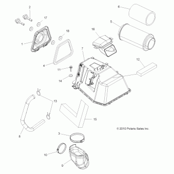 ENGINE, AIR INTAKE (Built 10/22/10 and Before) - A11DX85AF/AG/AZ (49ATVAIRINTAKE10SPXP550)