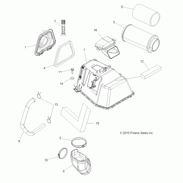 ENGINE, AIR INTAKE (Built 10/23/10 and After) - A11DX85AF/AG/AZ (49ATVAIRINTAKE11SP850)