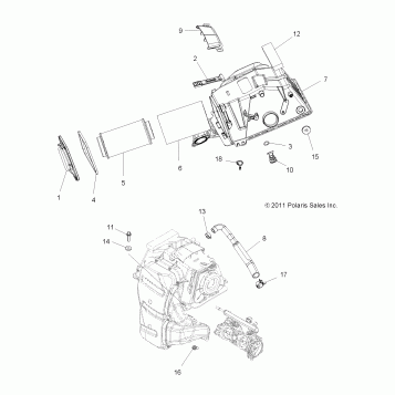 ENGINE, AIR INTAKE - A14ZN8EAB/C/I/M/P/S (49ATVAIRINTAKE12SP850F)