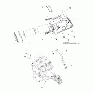 ENGINE, AIR INTAKE - A19SVA85BG (49ATVAIRINTAKE13850SCRAM)