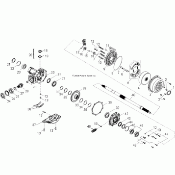WHEELS, REAR AXLE - A14PB20AF (49ATVAXLE09PHX)