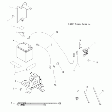 ELECTRICAL, BATTERY BOX - A07TH76AU/TN76AF/AL/AU (49ATVBATTERY07X2800)