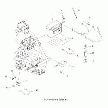 ELECTRICAL, BATTERY - A08GP52AA (49ATVBATTERY08OUT525IRS)