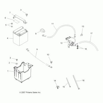 ELECTRICAL, BATTERY - A08MN76AF/AL/AQ/AR/AS/AT/AX (49ATVBATTERY08SP800HO)