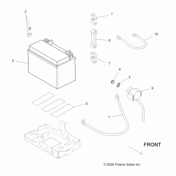 ELECTRICAL, BATTERY - A09GP52AA (49ATVBATTERY09OUT525)