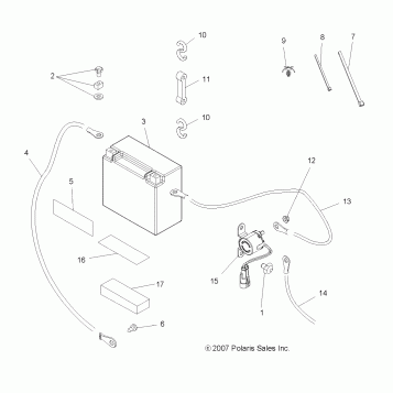 ELECTRICAL, BATTERY - A09MN50AN/AX (49ATVBATTERY09SP500EFI)