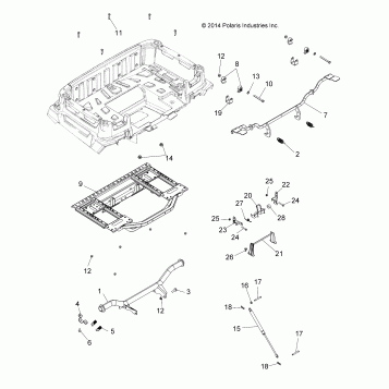 BODY, REAR BOX FRAME AND PIVOT - A16SWE57A1/A7 (49ATVBOX15570X2)