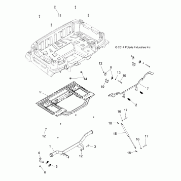 BODY, REAR BOX FRAME AND PIVOT - A18SUE57N5 (49ATVBOX15UTE)