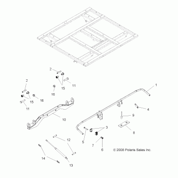 BODY, DUMP BOX LEVER and SHOCK MOUNTING - A10CL76AA (49ATVBOXMTG096X6)