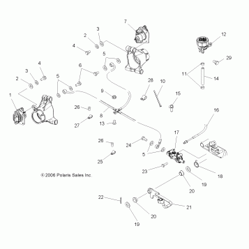 BRAKE, REAR and FOOT PEDAL - A07TH76AU/TN76AF/AL/AU (49ATVBRAKEFOOT07X2800)