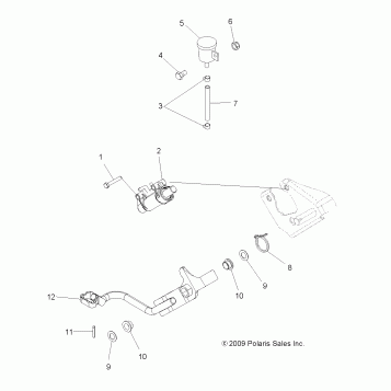 BRAKES, BRAKE PEDAL and REAR MASTER CYLINDER - A10LH46AX/AZ (49ATVBRAKEFOOT10SP400)