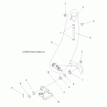 BRAKES, PEDAL and REAR MASTER CYLINDER - A10MH50AJ/AX/AZ (49ATVBRAKEFOOT10SP500)