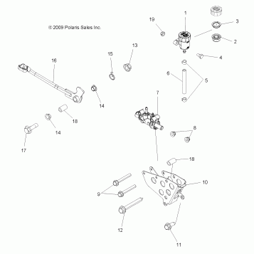 BRAKES, BRAKE PEDAL and MASTER CYLINDER - A14ZN8EAB/C/I/M/P/S (49ATVBRAKEFOOT10SP850)