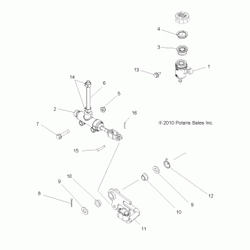 BRAKES, BRAKE PEDAL and MASTER CYLINDER - A19SJE57BH (49ATVBRAKEFOOT11SP500)