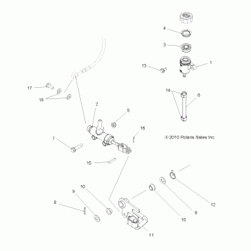BRAKES, BRAKE PEDAL and MASTER CYLINDER - A12MH50FF/FX/FY (49ATVBRAKEFOOT11SP500F)