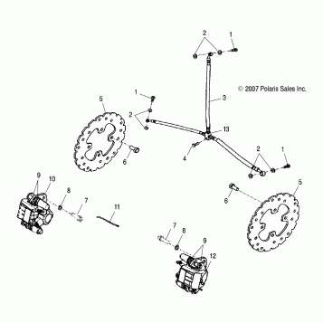 BRAKES, FRONT - A10PB20AB/AD (49ATVBRAKEFRT08PHX)