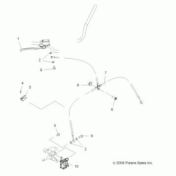 BRAKES, FRONT ASM. - A11GP52AA (49ATVBRAKEFRT09OUT450)
