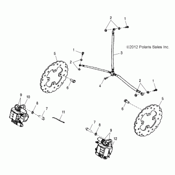 BRAKES, FRONT - A14PB20AF (49ATVBRAKEFRT13PHX)