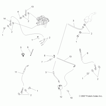 BRAKES, BRAKE LINES - A08BG50AA (49ATVBRAKELINE08SCRAM)