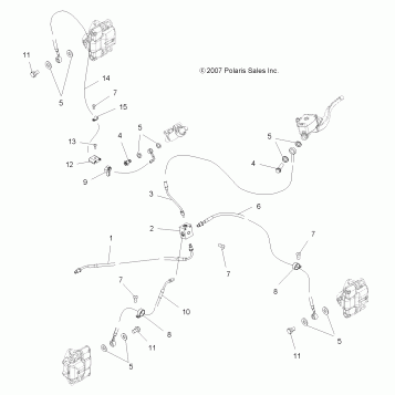 BRAKES, BRAKE LINES - A08LH27AW/AX/AZ (49ATVBRAKELINE08SP300)