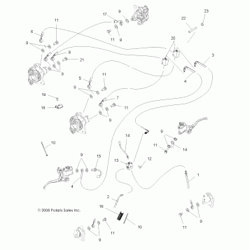 BRAKES, BRAKE LINES - A11CF76AA (49ATVBRAKELINE096X6)