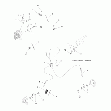 BRAKES, BRAKE LINES - A10MH50AJ/AX/AZ (49ATVBRAKELINE10SP500)