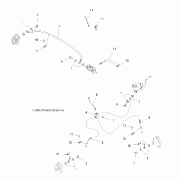 BRAKES, BRAKE LINES - A10DH50AX/AZ (49ATVBRAKELINE10SP500TRG)